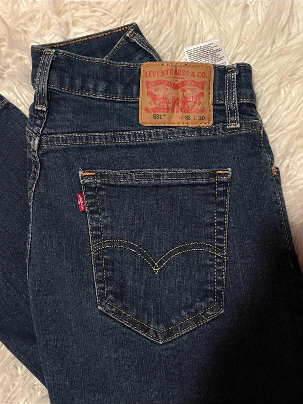 Levi's 531 Athletic Slim Fit Stretch Jeans Dark Wash W33 L30